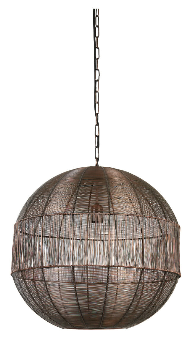 Light & Living Hanglamp 'Pilka' 55cm, kleur Antiek Koper