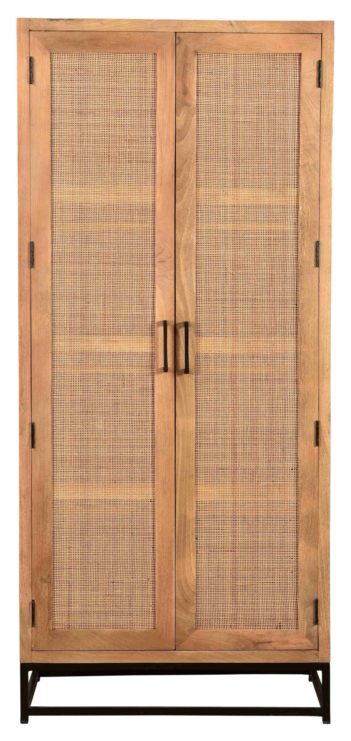 Artistiq Kledingkast 'Denice' Mangohout en rotan, 180 x 80cm