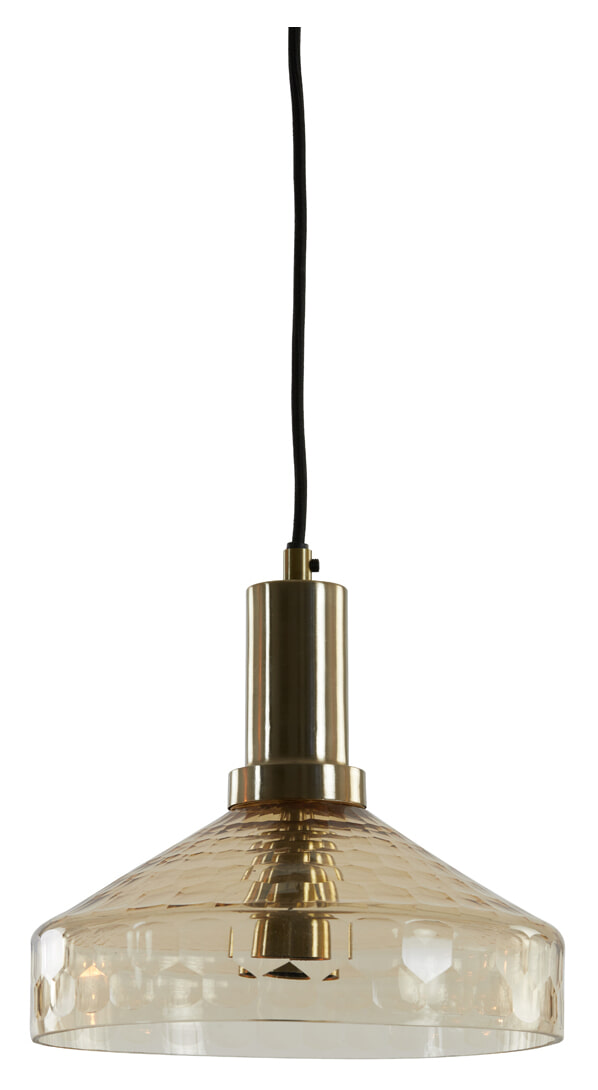 Light & Living Hanglamp 'Delilo' 25cm, kleur Amber