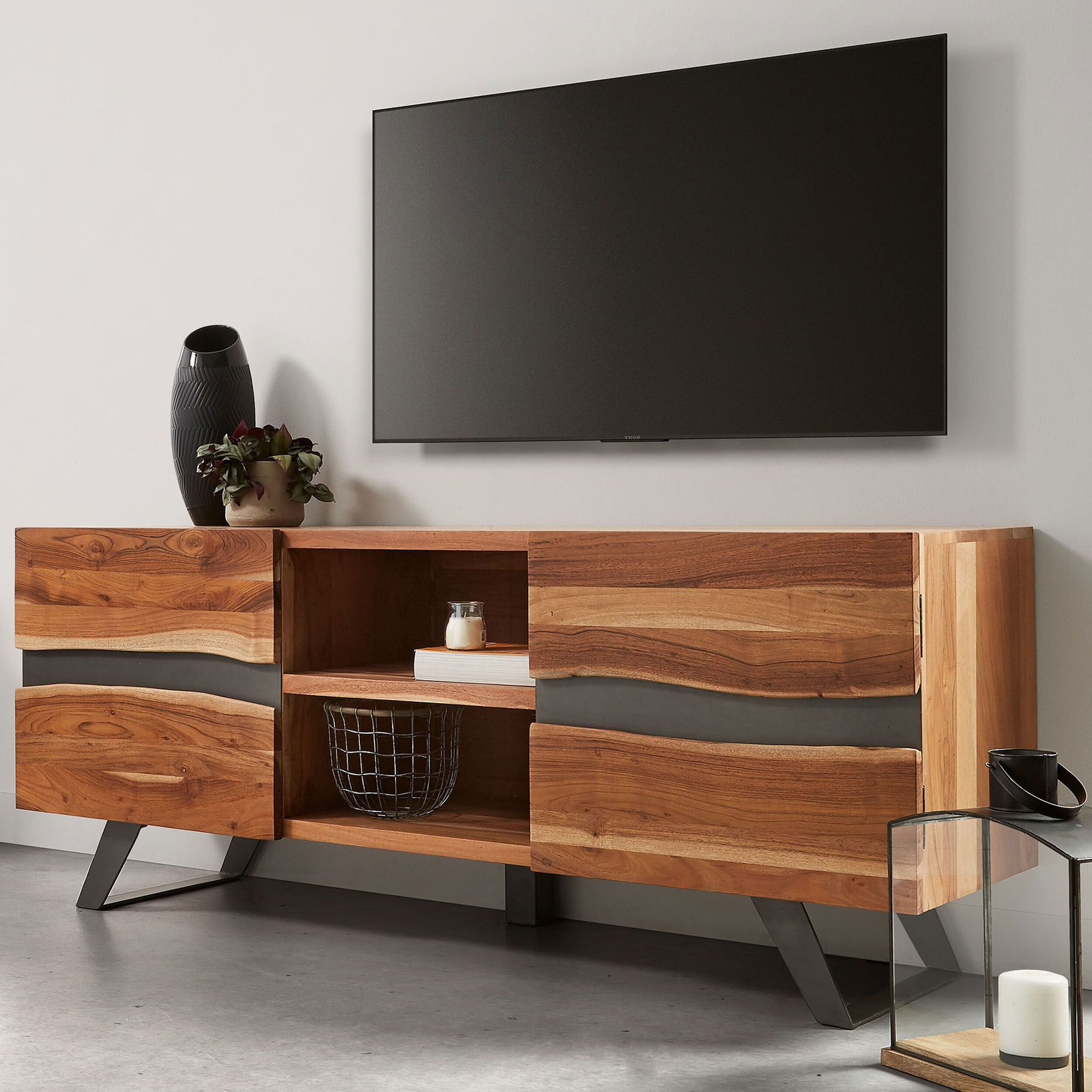 Kave Home TV-meubel Uxia Acaciahout, 160cm