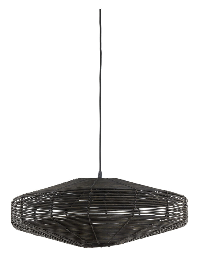 Light & Living Hanglamp Mataka Rotan, Ø60cm - Donkerbruin