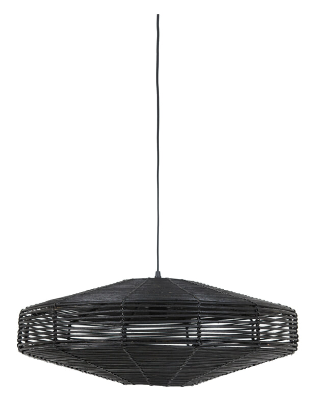 Light & Living Hanglamp Mataka Rotan, 60cm - Zwart