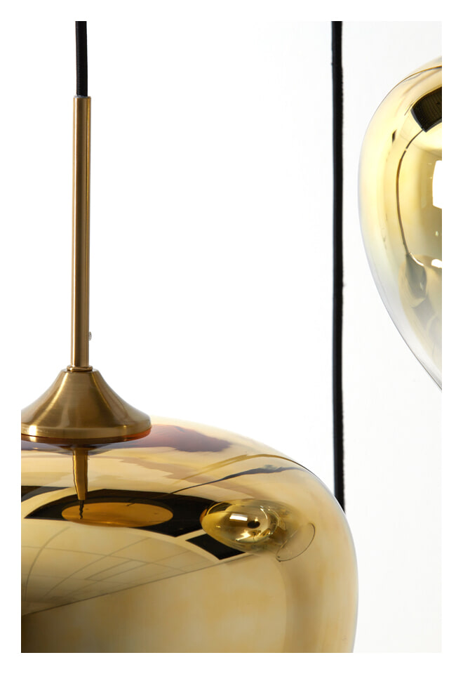 Light & Living Hanglamp 'Mayson' 3-lamps, kleur Goud