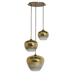 Light & Living Hanglamp 'Mayson' 3-lamps, kleur Goud