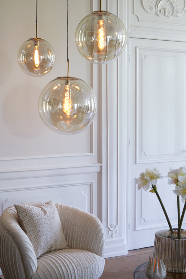 Light & Living Hanglamp 'Medina' 30cm, kleur Amber
