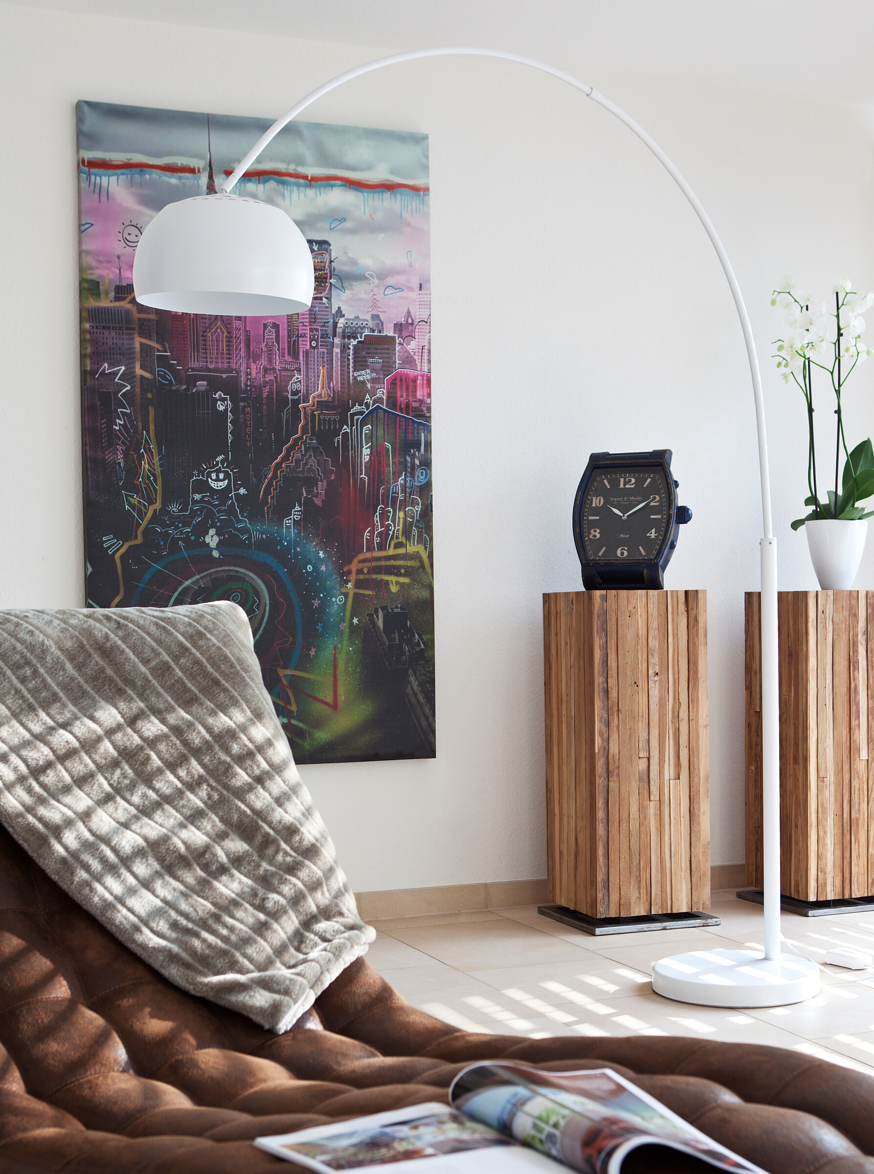 Artistiq Vloerlamp 'Christie' 195cm, kleur Wit
