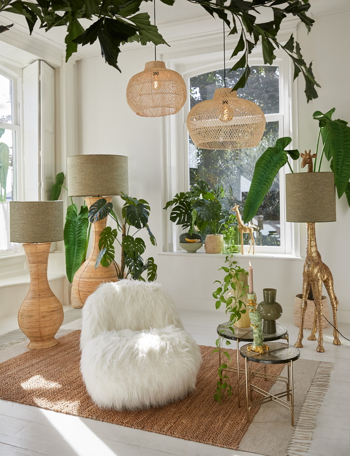 Light & Living Hanglamp 'Charita' Rotan, Ø60cm