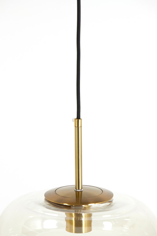 Light & Living Hanglamp 'Misty' 30cm, kleur Amber/Goud