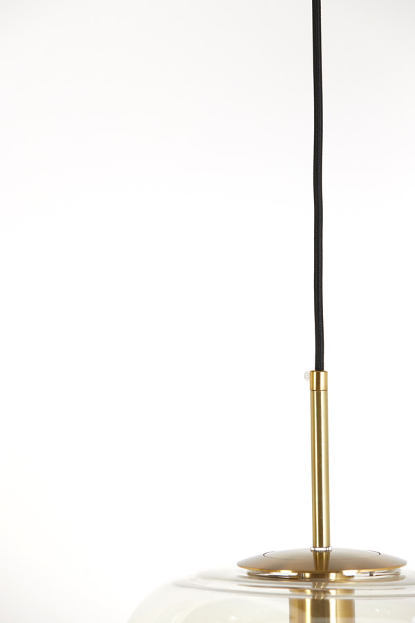 Light & Living Hanglamp 'Misty' 30cm, kleur Amber/Goud