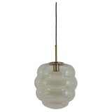 Light & Living Hanglamp 'Misty' 30cm, kleur Amber/Goud