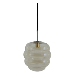 Light & Living Hanglamp 'Misty' kleur Amber/Goud