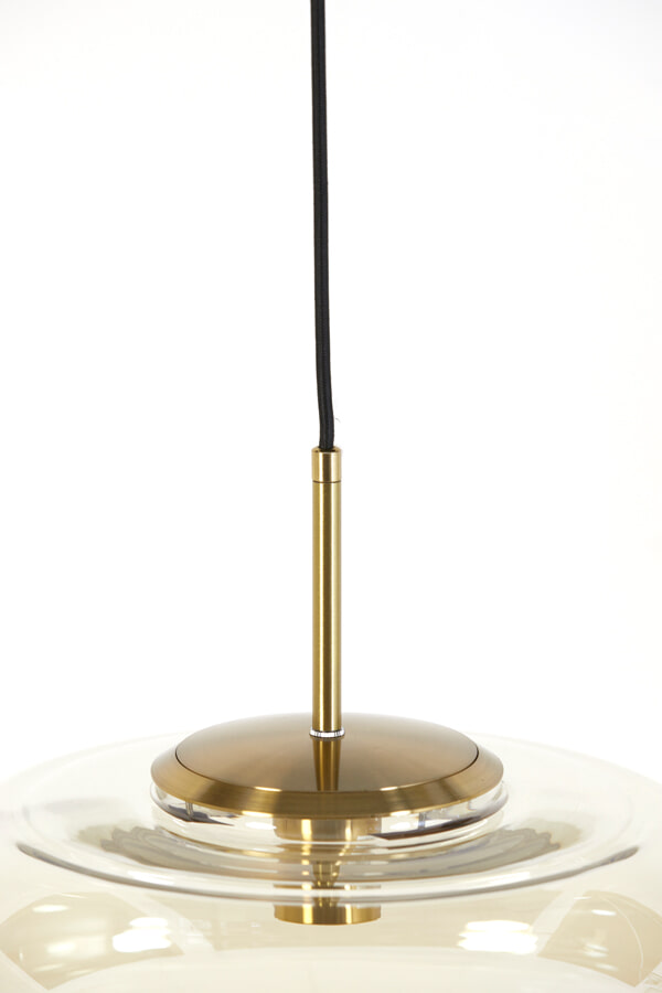 Light & Living Hanglamp 'Misty' 45cm, kleur Amber/Goud