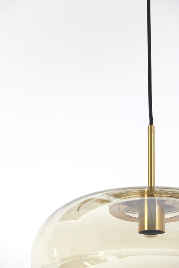 Light & Living Hanglamp 'Misty' 45cm, kleur Amber/Goud