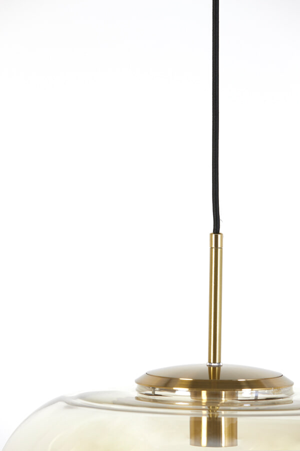 Light & Living Hanglamp 'Misty' 45cm, kleur Amber/Goud