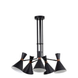 Light & Living Hanglamp 'Hoodies' 5-Lamps, kleur Mat Zwart