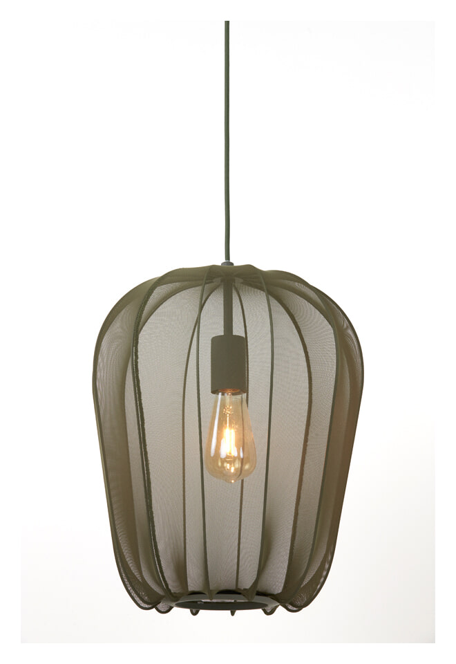 Light & Living Hanglamp Plumeria 34cm - Donkergroen