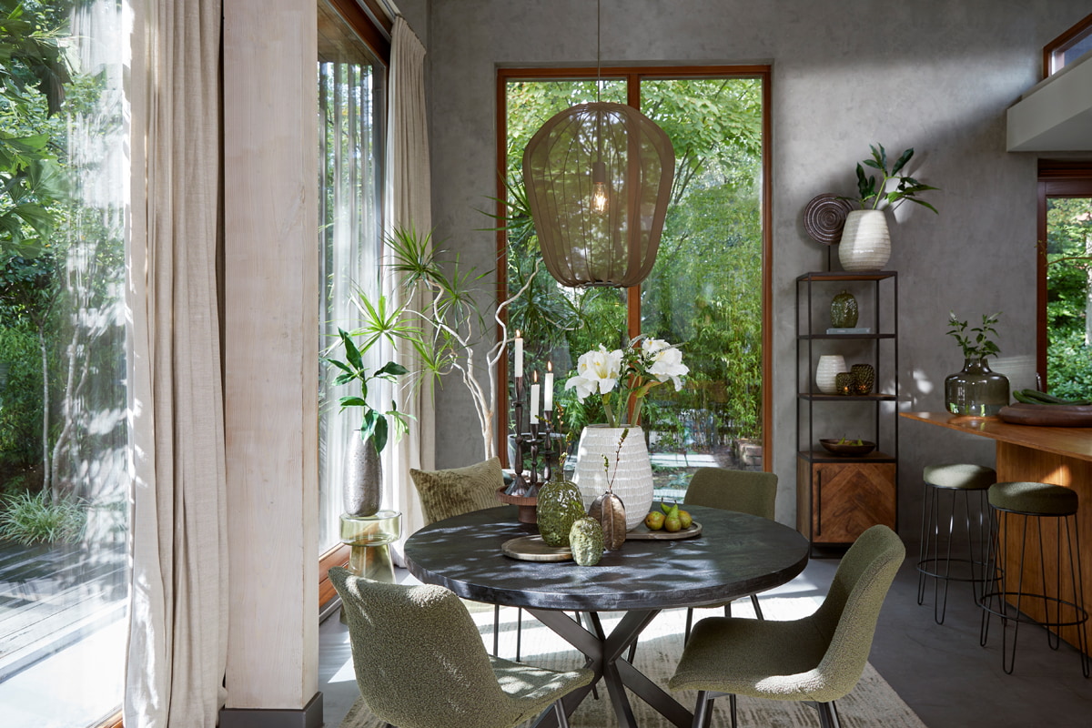 Light & Living Hanglamp 'Plumeria' 50cm, kleur Donkergroen