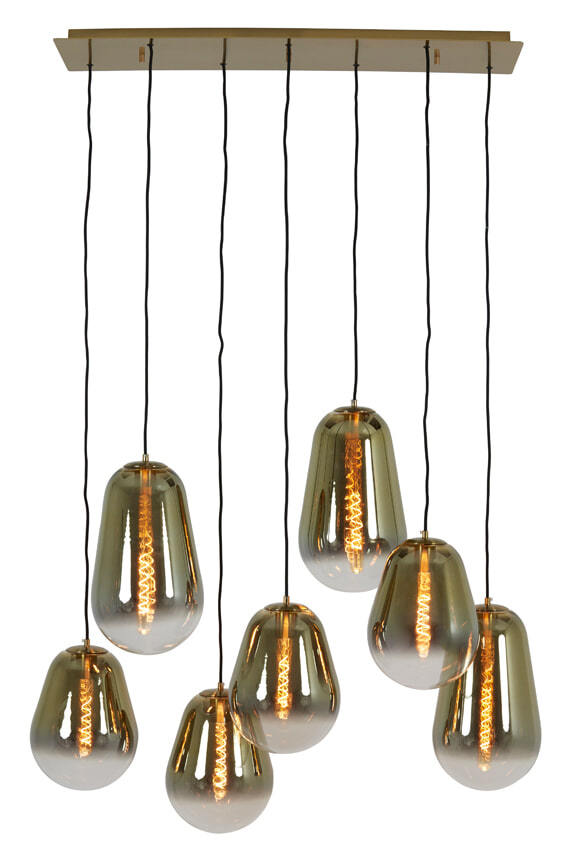 Light & Living Hanglamp Maeve 7-Lamps - Goud
