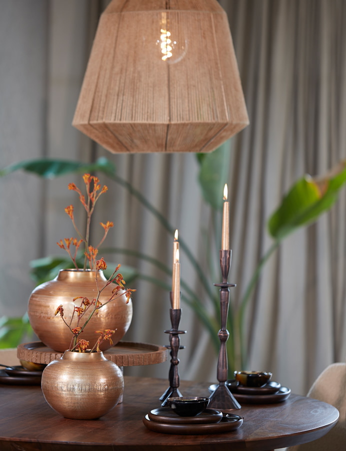 Light & Living Hanglamp 'Malva' Jute, 50cm, kleur Naturel
