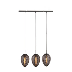 Light & Living Hanglamp 'Yaelle' 3-Lamps, kleur Mat Zwart