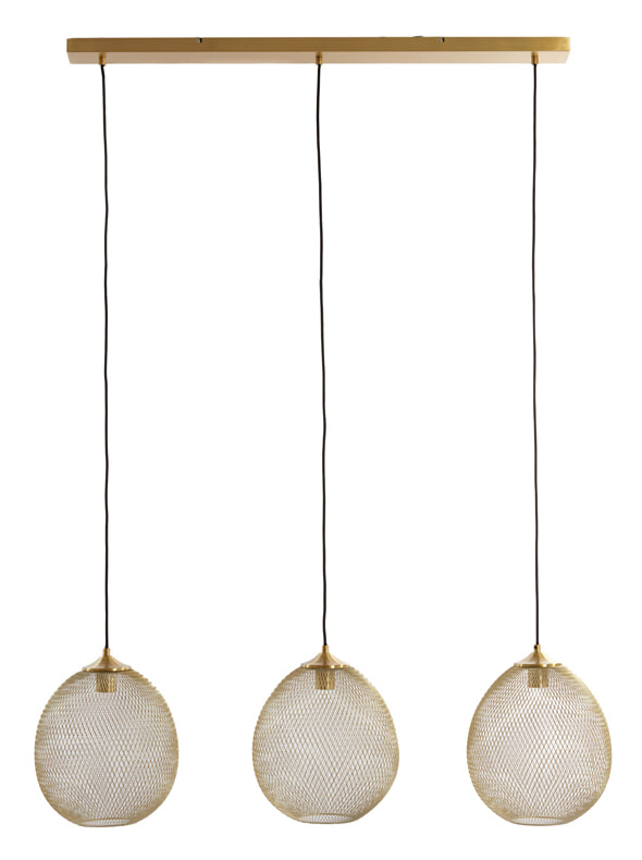 Light & Living Hanglamp 'Moroc' 3-lamps, kleur Goud