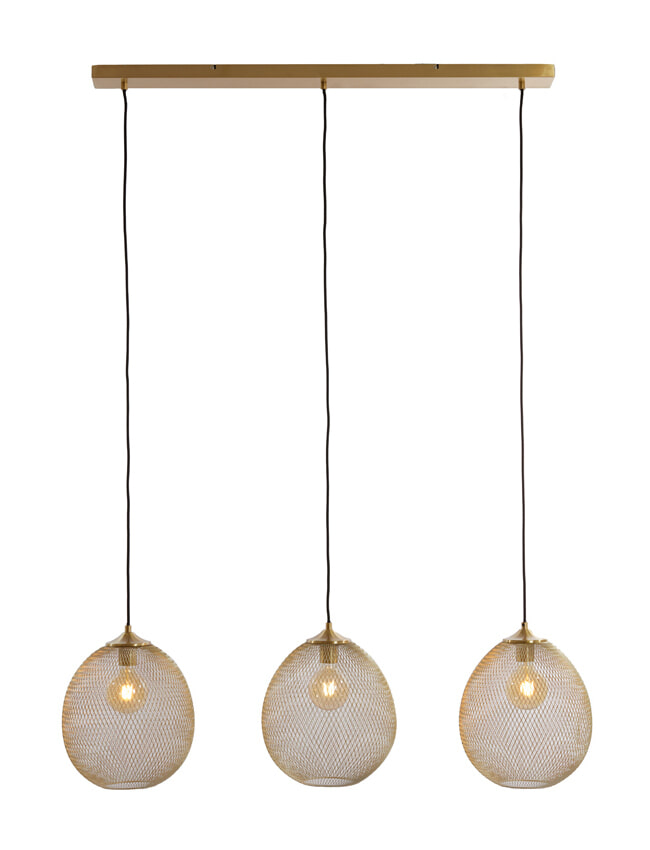 Light & Living Hanglamp Moroc 3-lamps - Goud