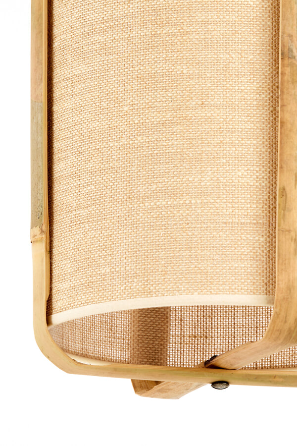 Light & Living Hanglamp 'Sendai' Jute en Bamboe, 32cm, kleur Naturel