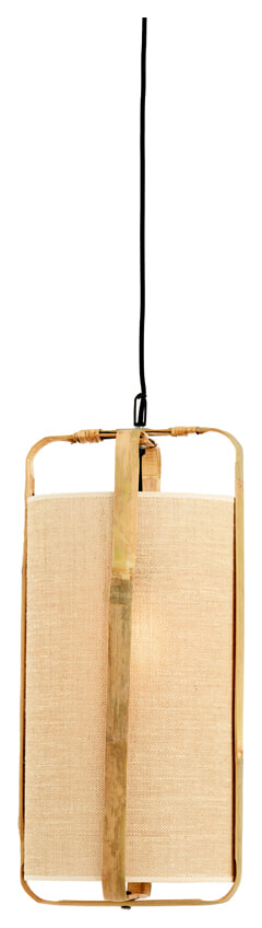 Light & Living Hanglamp 'Sendai' Jute en Bamboe, 32cm, kleur Naturel