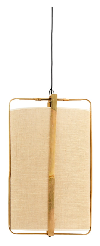 Light & Living Hanglamp 'Sendai' Jute en Bamboe, 37cm, kleur Naturel