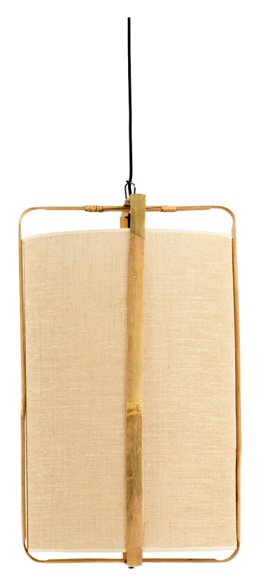 Light & Living Hanglamp 'Sendai' Jute en Bamboe, 42cm, kleur Naturel