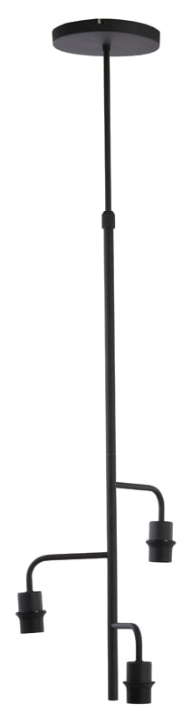 Light & Living Hanglamp 'Edisa' 3-lamps, kleur Mat Zwart