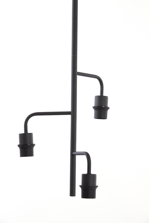 Light & Living Hanglamp 'Edisa' 3-lamps, kleur Mat Zwart