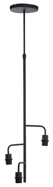 Light & Living Hanglamp 'Edisa' 3-lamps, kleur Mat Zwart
