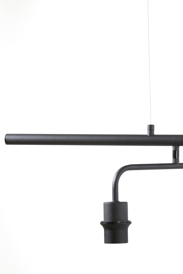 Light & Living Hanglamp 'Edisa' 6-Lamps, kleur Mat Zwart