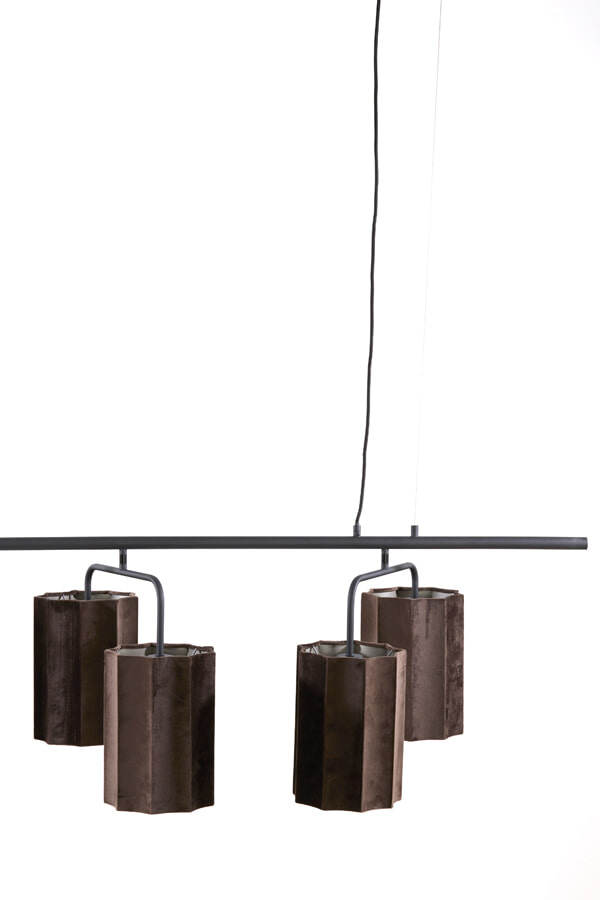 Light & Living Hanglamp 'Edisa' 6-Lamps, kleur Donkerbruin