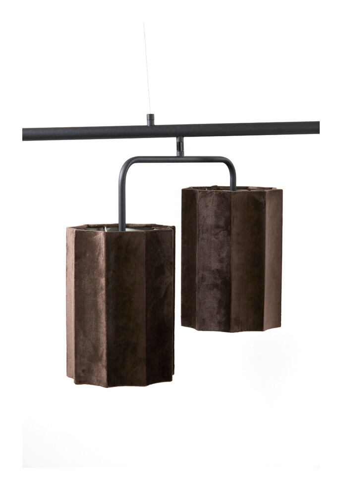 Light & Living Hanglamp 'Edisa' 6-Lamps, kleur Donkerbruin