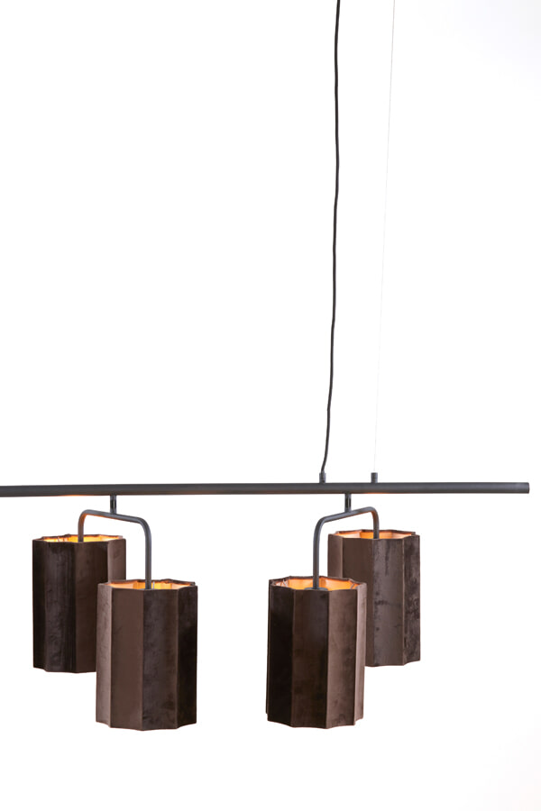 Light & Living Hanglamp 'Edisa' 6-Lamps, kleur Donkerbruin