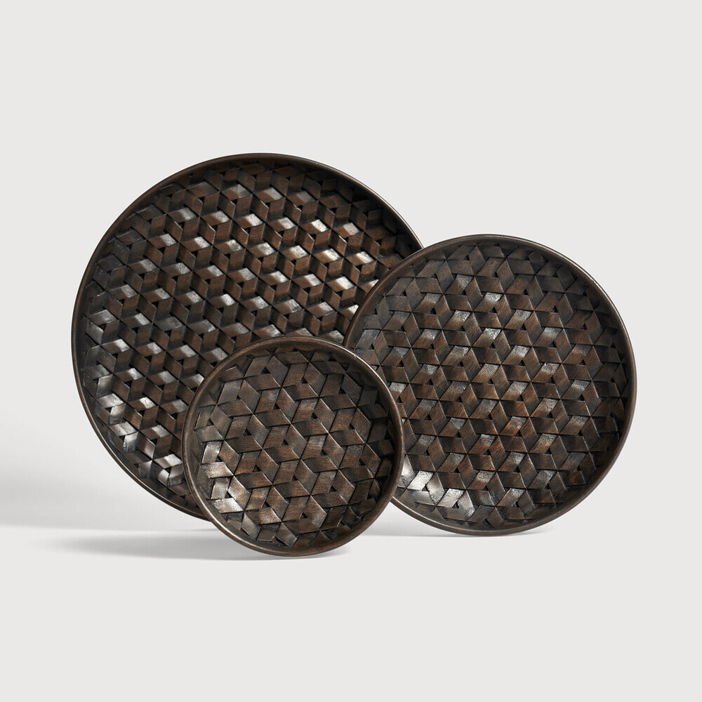 Ethnicraft Schaal 'Tampa' Mahoniehout, Set van 3 stuks