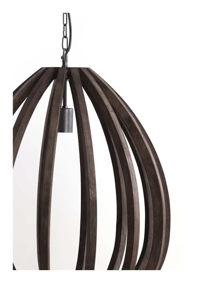 Light & Living Hanglamp 'Barsia' Mangohout, 50cm, kleur Donkerbruin