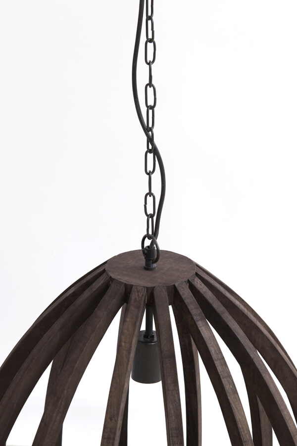 Light & Living Hanglamp 'Barsia' Mangohout, 50cm, kleur Donkerbruin