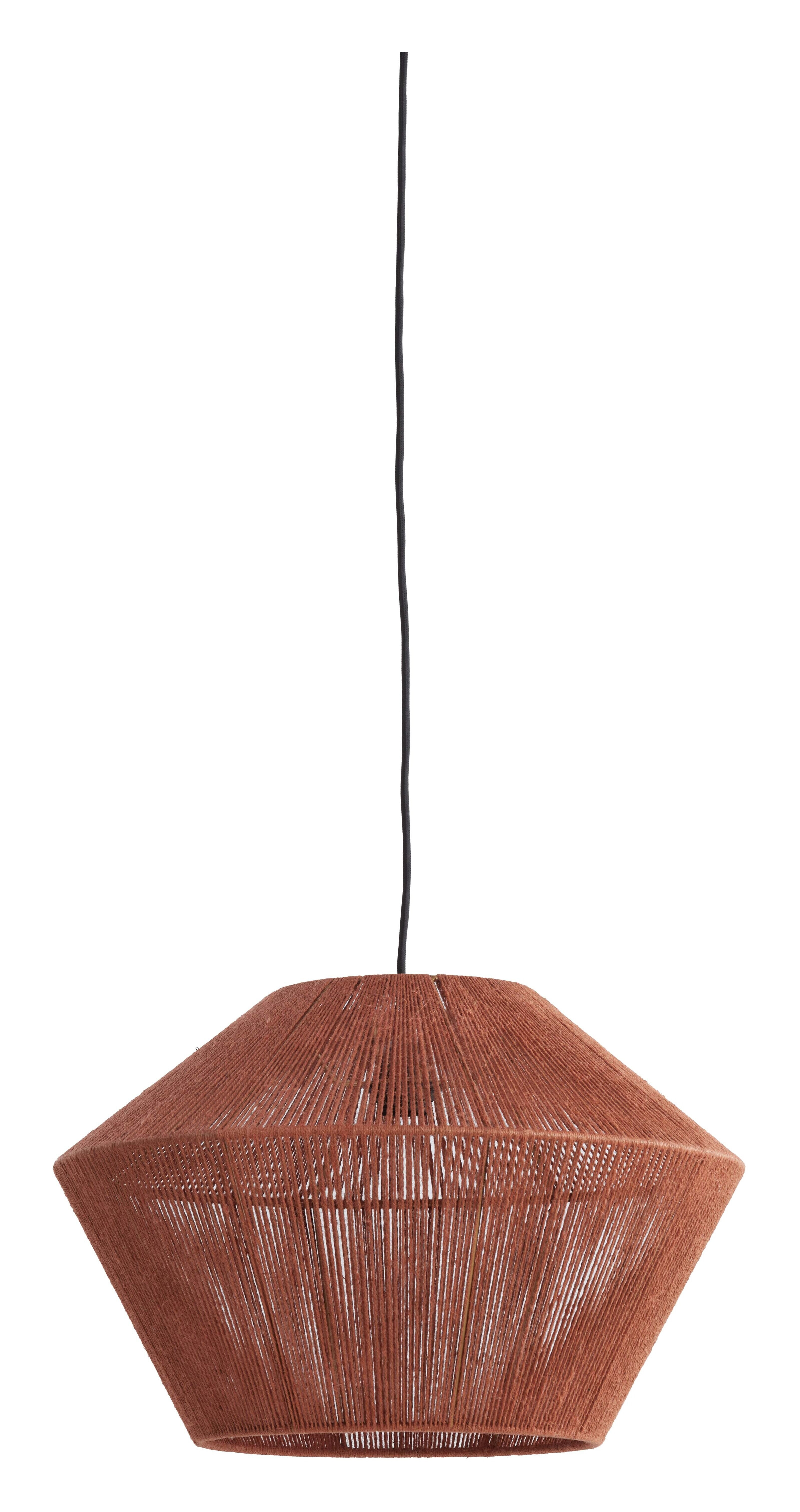 Light & Living Hanglamp Fugia Jute, 50cm - Steenrood