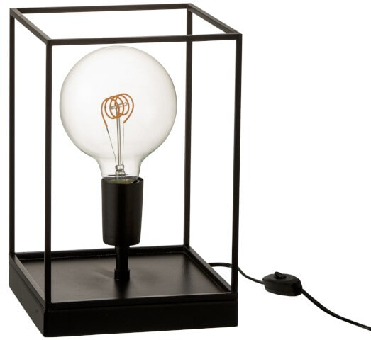 J-Line Rechthoekige Lamp 'Huberta' Small, kleur Zwart