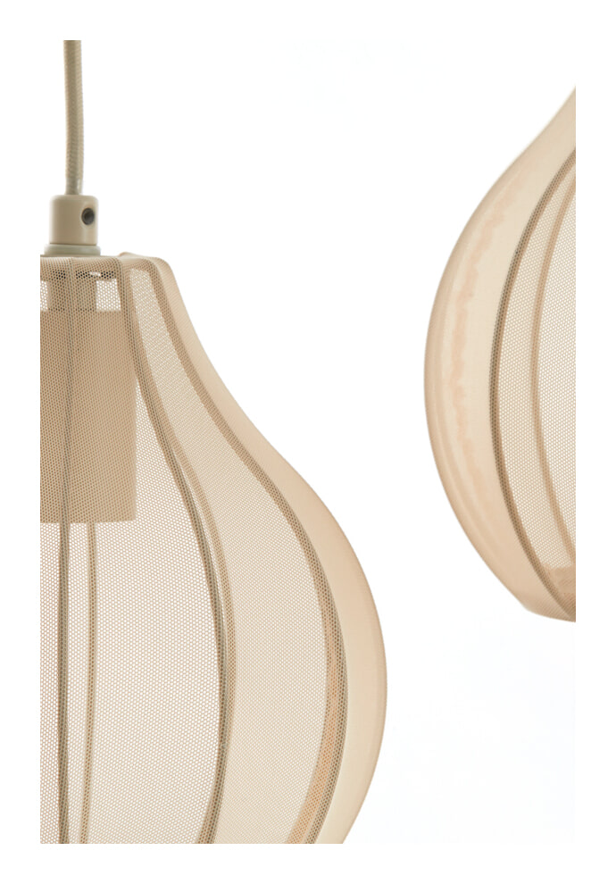 Light & Living Hanglamp 'Elati' 5-lamps, kleur Zand