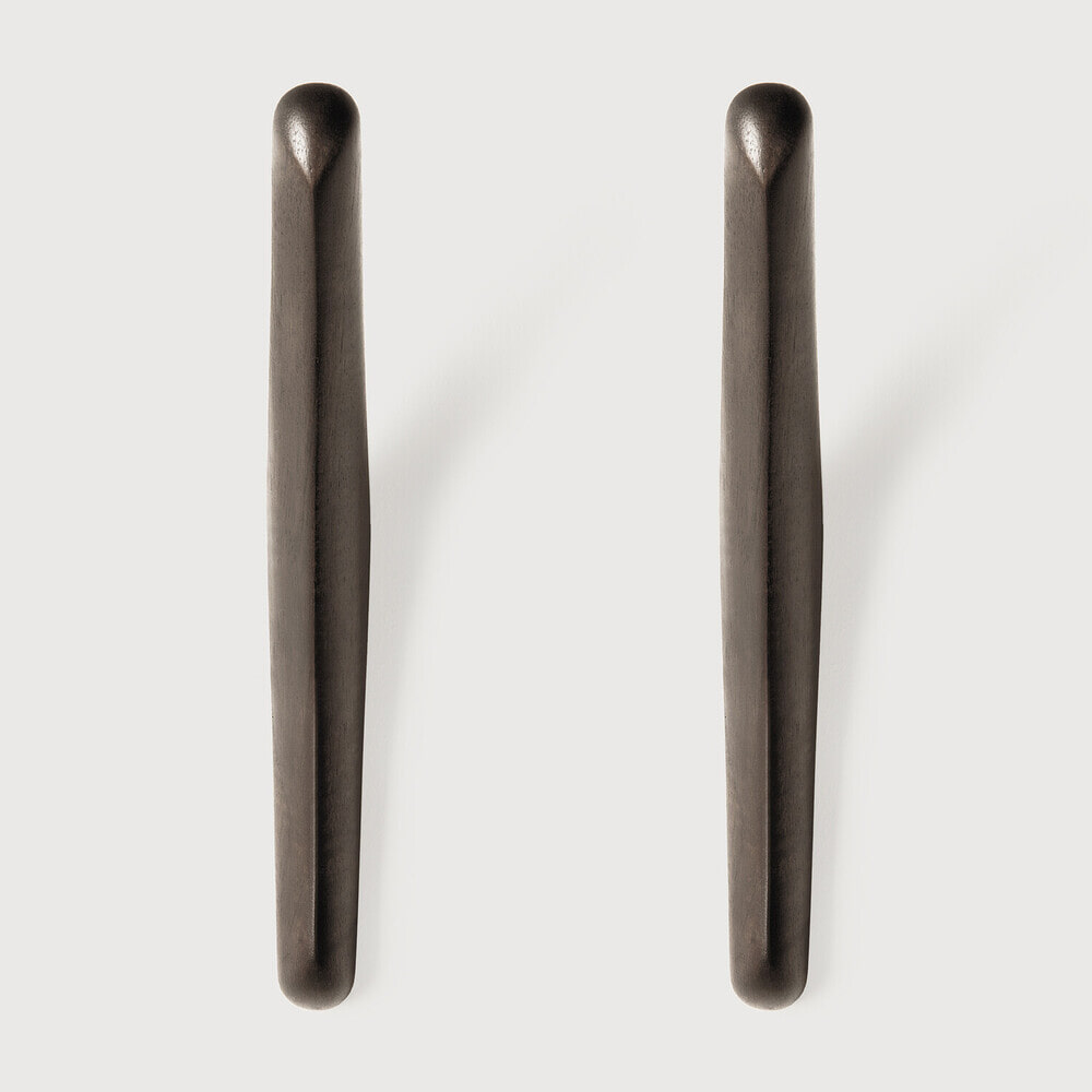 Ethnicraft Wandhaak 'PI' Mahoniehout, Set van 2 stuks, kleur Donkerbruin