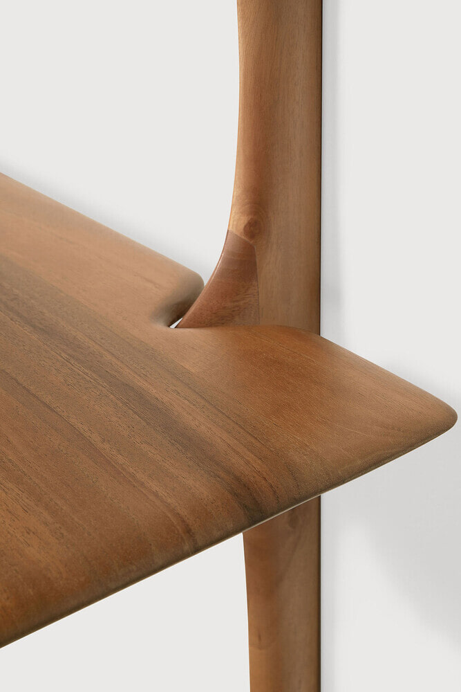 Ethnicraft Wandrek 'PI' Gevernist Mahoniehout, Met 3 planken, kleur Bruin