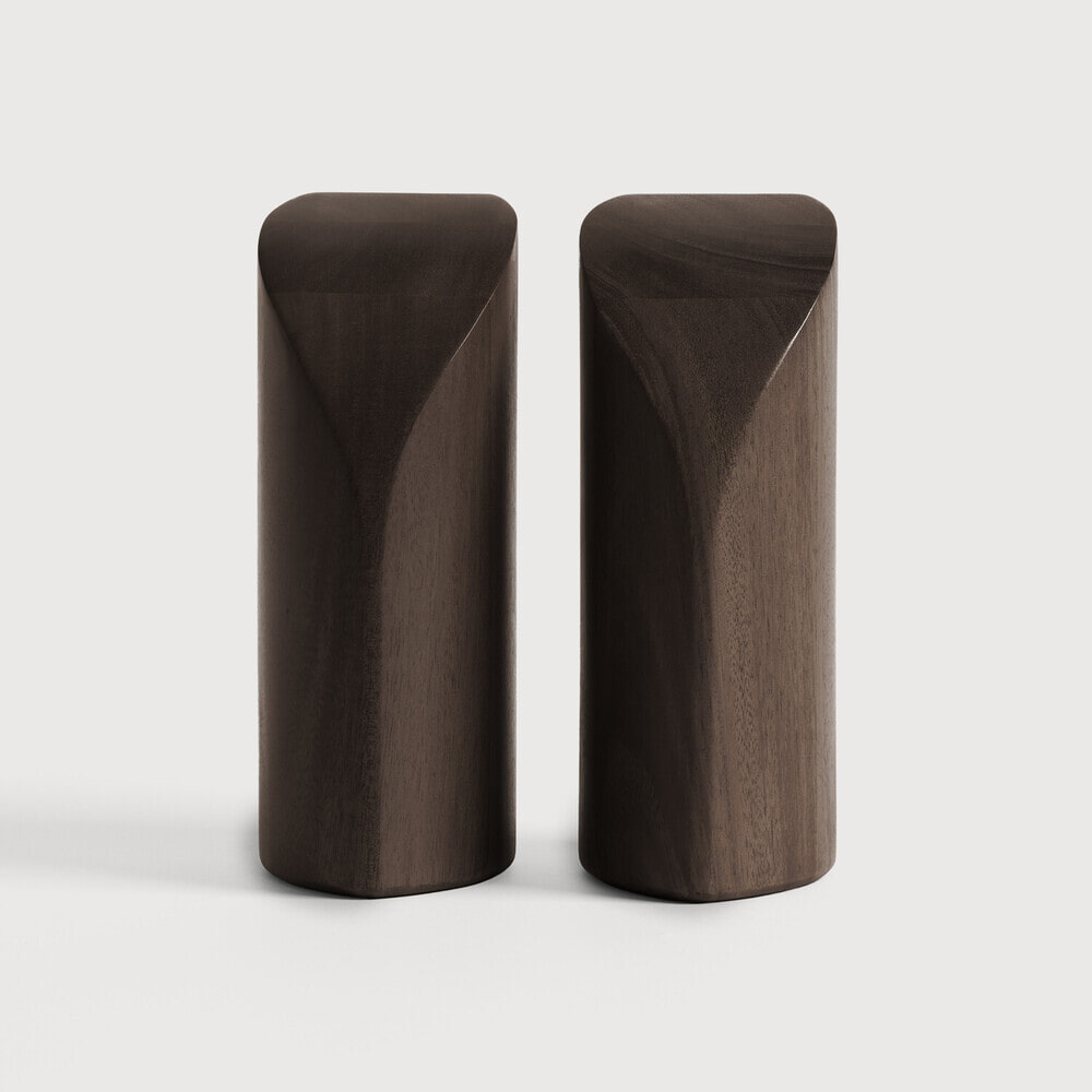 Ethnicraft Boekenstandaard 'PI' Mahoniehout, Set van 2 stuks, kleur Donkerbruin