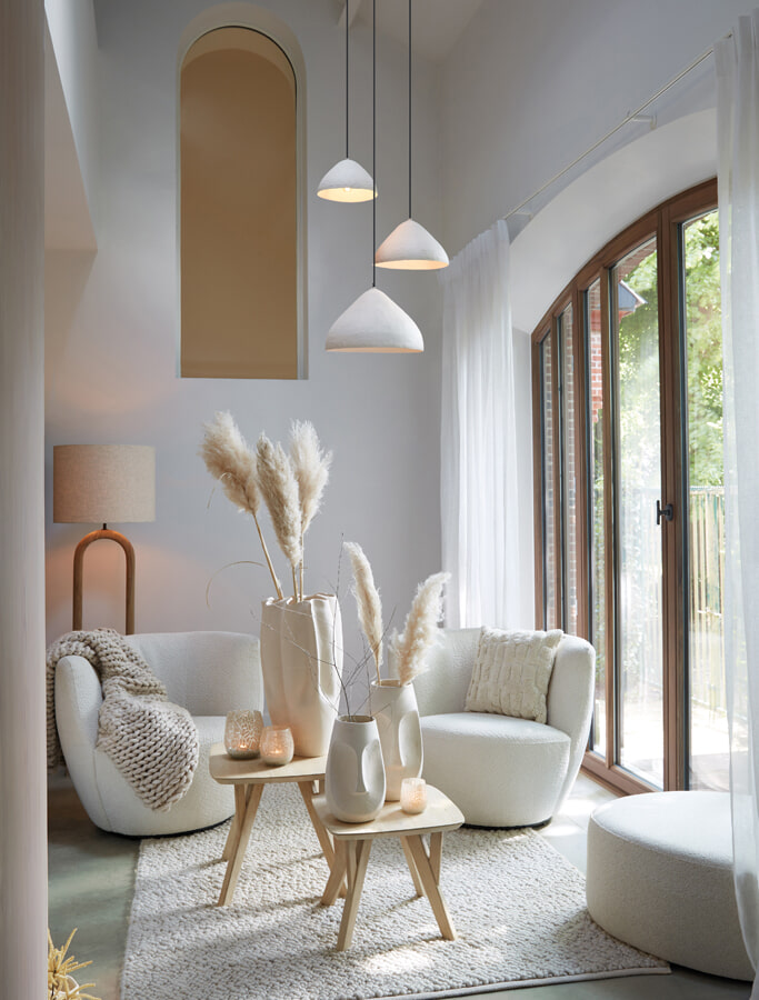 Light & Living Hanglamp 'Elimo' 32cm, kleur Mat Crème