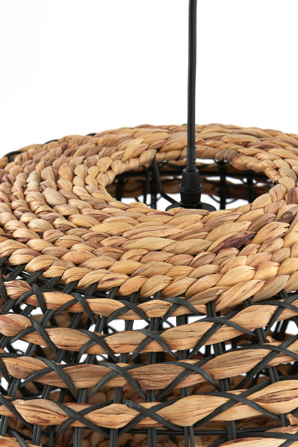 Light & Living Hanglamp 'Tripoli' Rotan, 50cm, kleur Naturel/Zwart