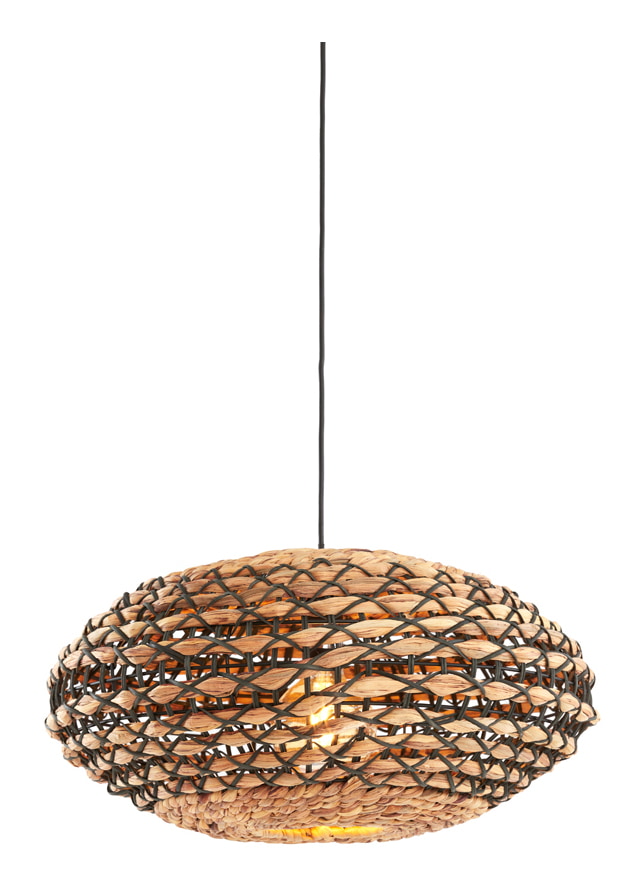 Light & Living Hanglamp 'Tripoli' Rotan, 50cm, kleur Naturel/Zwart