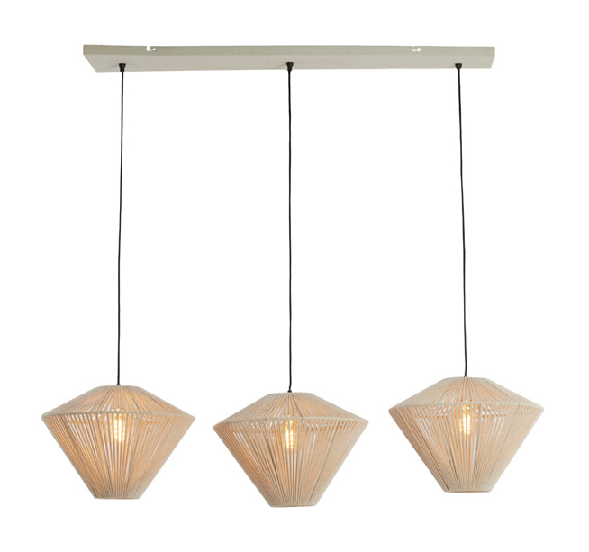 Light & Living Hanglamp Felida 3-lamps - Crème